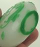 Antique Chinese Jade White & Green Snuff Bottle Chilong Dragon Snuff Bottles photo 8