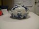 Antique Blue & White Chinese Bowl W/lid Bowls photo 1