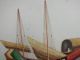 Chinese Study On Rice/pith Paper Of A Wooden Junk With Half Sail 19thc (i Paintings & Scrolls photo 3