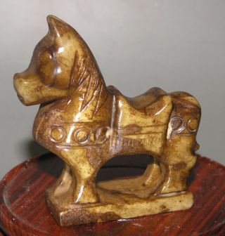 Ancient Chinese Natural Hetian Jade Hand - Carved Statue Of Horse No.  139 photo