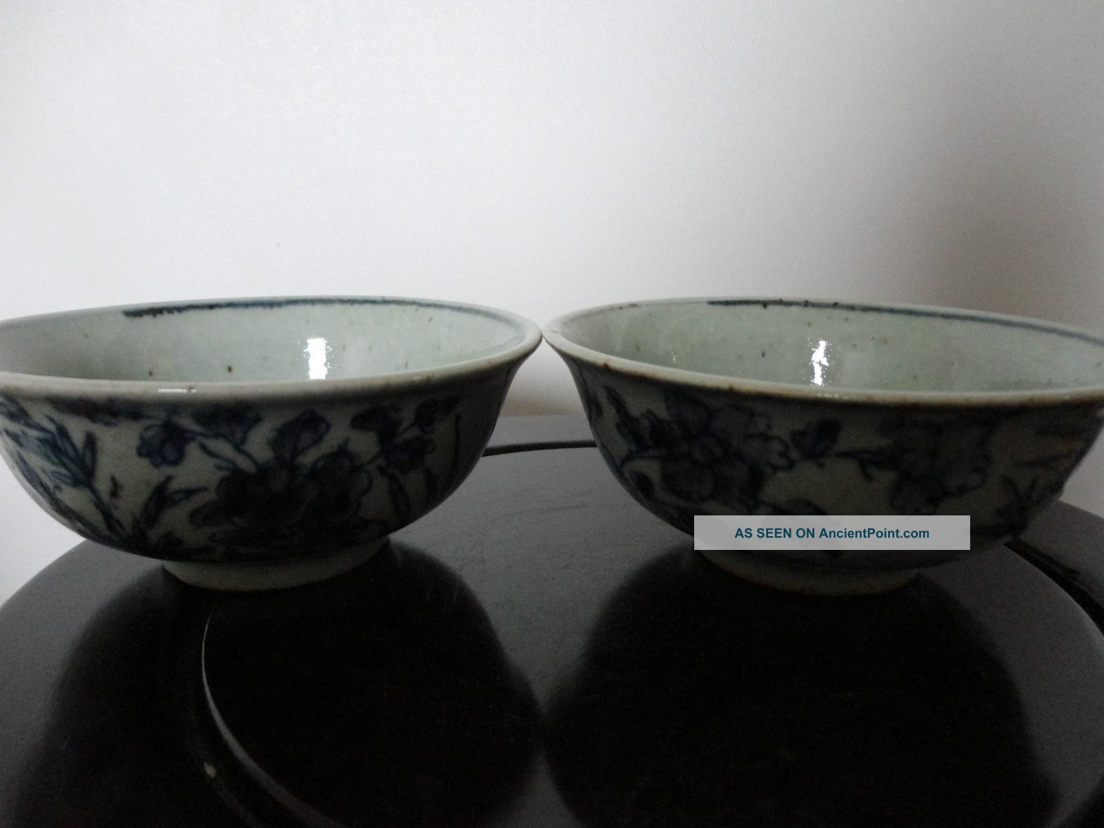 Pair Of Old Chinese Blue And White Porcelain Bowls Bowls photo