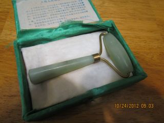 Lovely Vintage Asian Jade Ink Blotter In Box L@@k Nr Light Green photo
