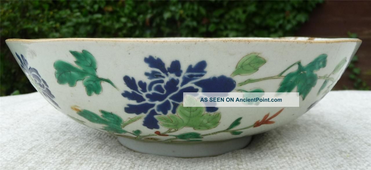 Antique Chinese Daoguang - Jiaqing 19thc Famille Rose Straits Bowl Bowls photo