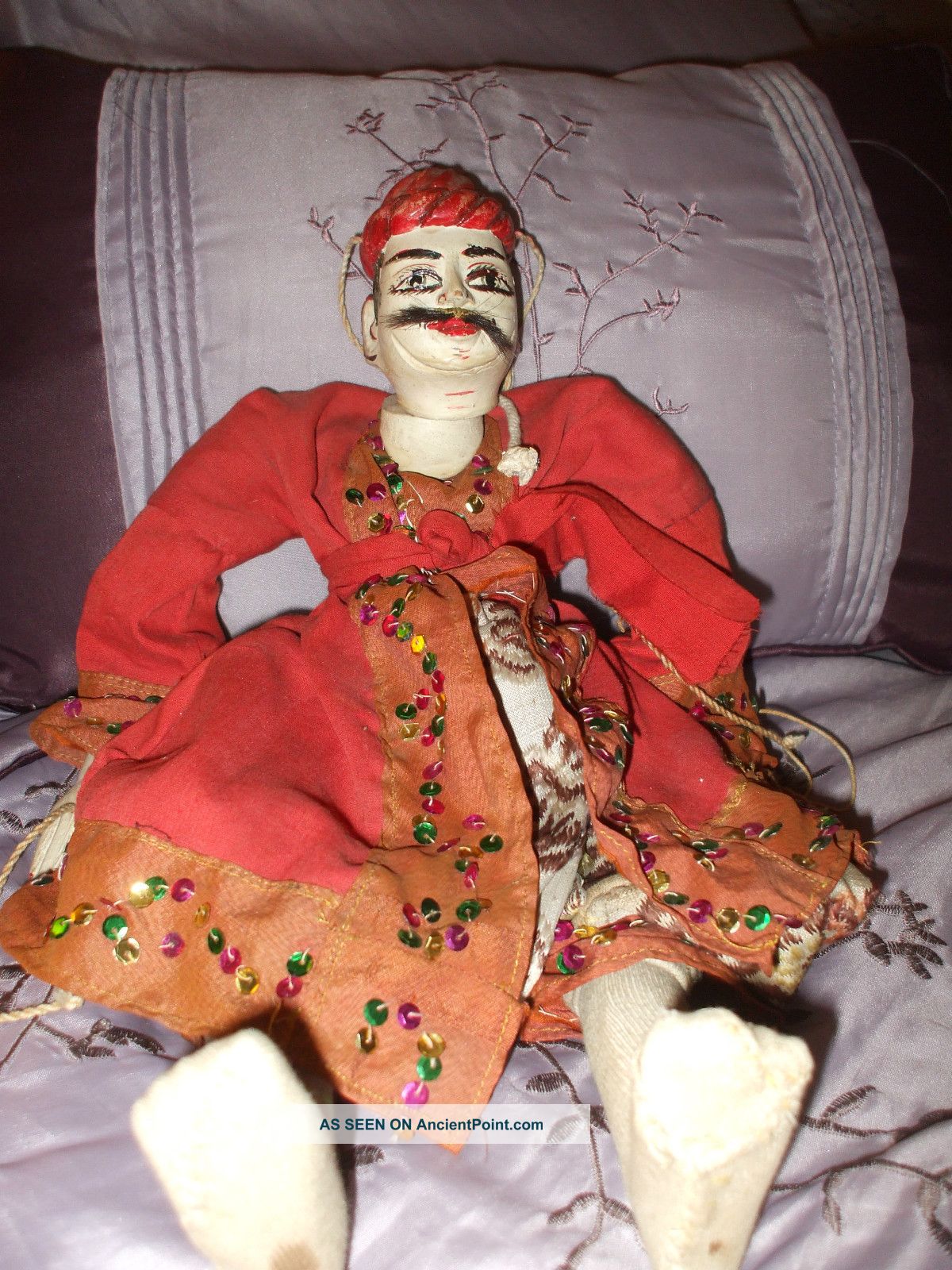 Old Burma / Myanmar Marionette Burmese Puppet Doll With Mustache - Costume - Asian Burma photo