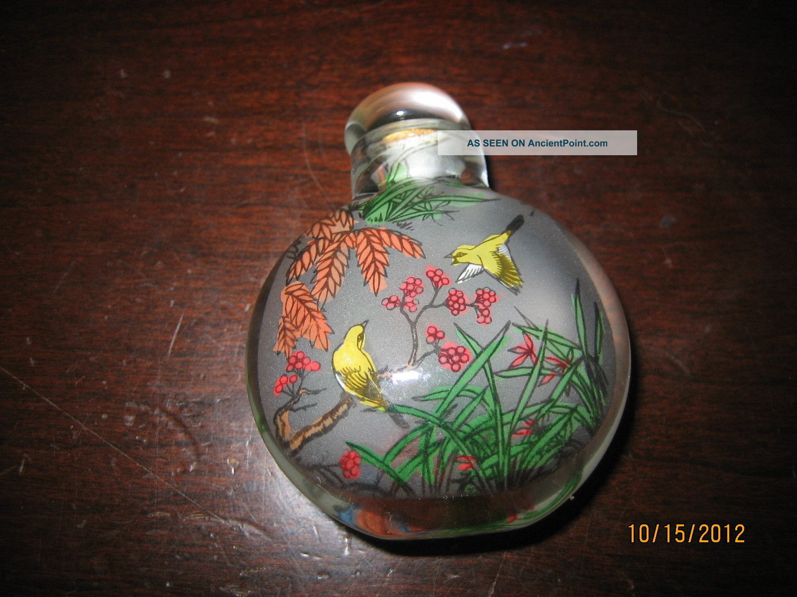 Snuff Bottle With Chinese Writing Snuff Bottles photo
