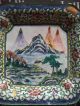 § Antique Asian Hand Painted Enamel Square Trinket Decorative Vanity Dish Tray § Other photo 4