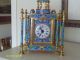 Chinese Cloisonne Mantle Clock Vintage 1920 Reproductions photo 1
