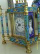 Chinese Cloisonne Mantle Clock Vintage 1920 Reproductions photo 6