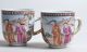 2st.  Antique 18th C Chinese Mandarin Porcelain Tea Cups Figures Scenes Glasses & Cups photo 1