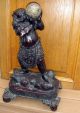 Antique Asian Chinese Japanese Tibet 19c/18c Bronze Devil Statue Fossil Sphere Unknown photo 10