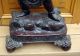 Antique Asian Chinese Japanese Tibet 19c/18c Bronze Devil Statue Fossil Sphere Unknown photo 2