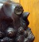 Antique Asian Chinese Japanese Tibet 19c/18c Bronze Devil Statue Fossil Sphere Unknown photo 5