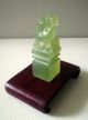 Foo Dog Carved In Nephrite Jade Translucent Colour C Foo Dogs photo 2
