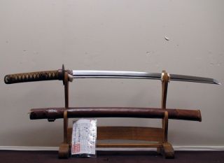 Ww2 Koshirae Shinto Owakizashi Sign: Fujiwara Yukimitsu Japanese Samurai Sword photo