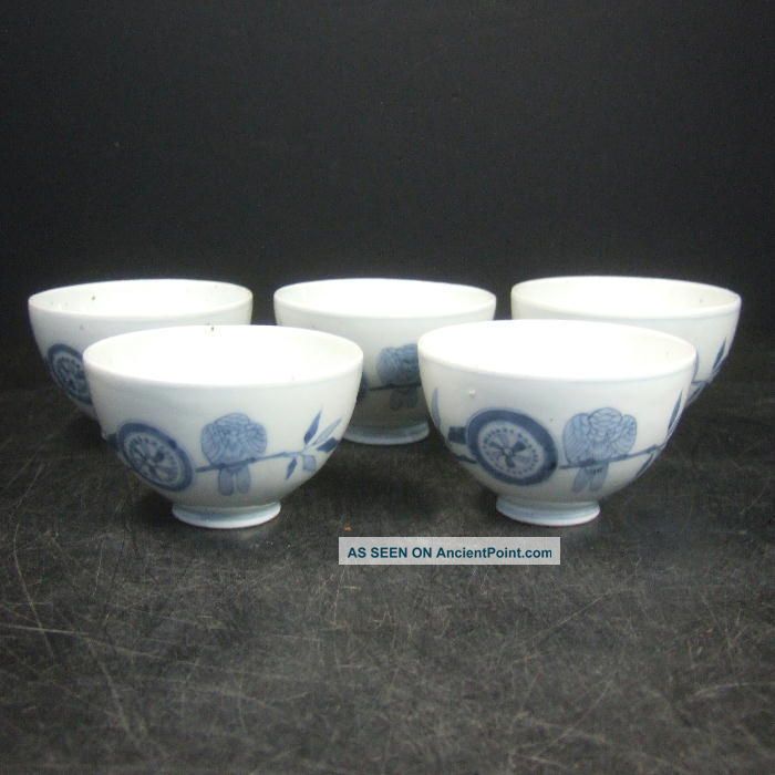 F782: Japanese Blue - And - White Porcelain Ware Cup Kumidashi Appropriate Work Bowls photo