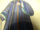 Antique Old Chinese Woman Matron Grandmother Blue Tempera Painting On Vellum Art Paintings & Scrolls photo 2