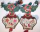 Antique Chinese Silk Embroidery Wedding Bed Bottle Vase Wall Hanging Sconce Pair Robes & Textiles photo 1