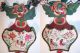 Antique Chinese Silk Embroidery Wedding Bed Bottle Vase Wall Hanging Sconce Pair Robes & Textiles photo 2
