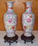 Antique Chinese Famille Rose Millefleur Porcelain Vases - Matching Pair - 1920 ' S Vases photo 1