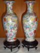Antique Chinese Famille Rose Millefleur Porcelain Vases - Matching Pair - 1920 ' S Vases photo 5