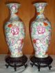 Antique Chinese Famille Rose Millefleur Porcelain Vases - Matching Pair - 1920 ' S Vases photo 6