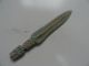 Chinese Weapon Bronze Sword Spearhead Carven Man Handle 02 Other photo 1
