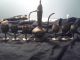 Vintage Etched Brass Pitcher Or Teapot With 6 Goblets Made In India Nr India photo 4