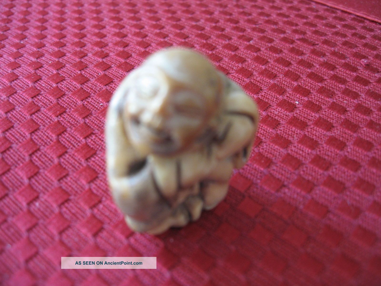 Top Quality Rare Old Found Tagua Ivory Nut Netsuke Man 1.  25 