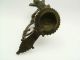 A Fine Antique 19th C.  Indian Standing Bronze Oil Lamp. India photo 10