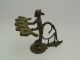A Fine Antique 19th C.  Indian Standing Bronze Oil Lamp. India photo 1