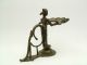 A Fine Antique 19th C.  Indian Standing Bronze Oil Lamp. India photo 4