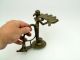A Fine Antique 19th C.  Indian Standing Bronze Oil Lamp. India photo 5