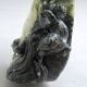 Fine Chinese Carved Dushan Jade Lotus Leaf Chicken Statue +stand Other photo 9