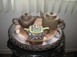 Group Of Antique Chineseyixing Ware Teapots photo