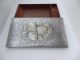 Sterling Silver Signed Antique Japanese Miyamoto Shoko Cigarette Box W Peaches Boxes photo 9