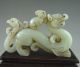 Fine Old Chinese Hetian Jade Carvd Dragon Pjoenix And Mouse Carving Other photo 4