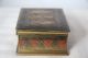 Antique Japanese Gilded Brass Box,  With Intricate Designs & Hinged Lid,  C1900. Boxes photo 3