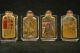 Very Detailed Set Of 4 Chinese Snuff Bottles Good Quality Very Different Subject Snuff Bottles photo 1