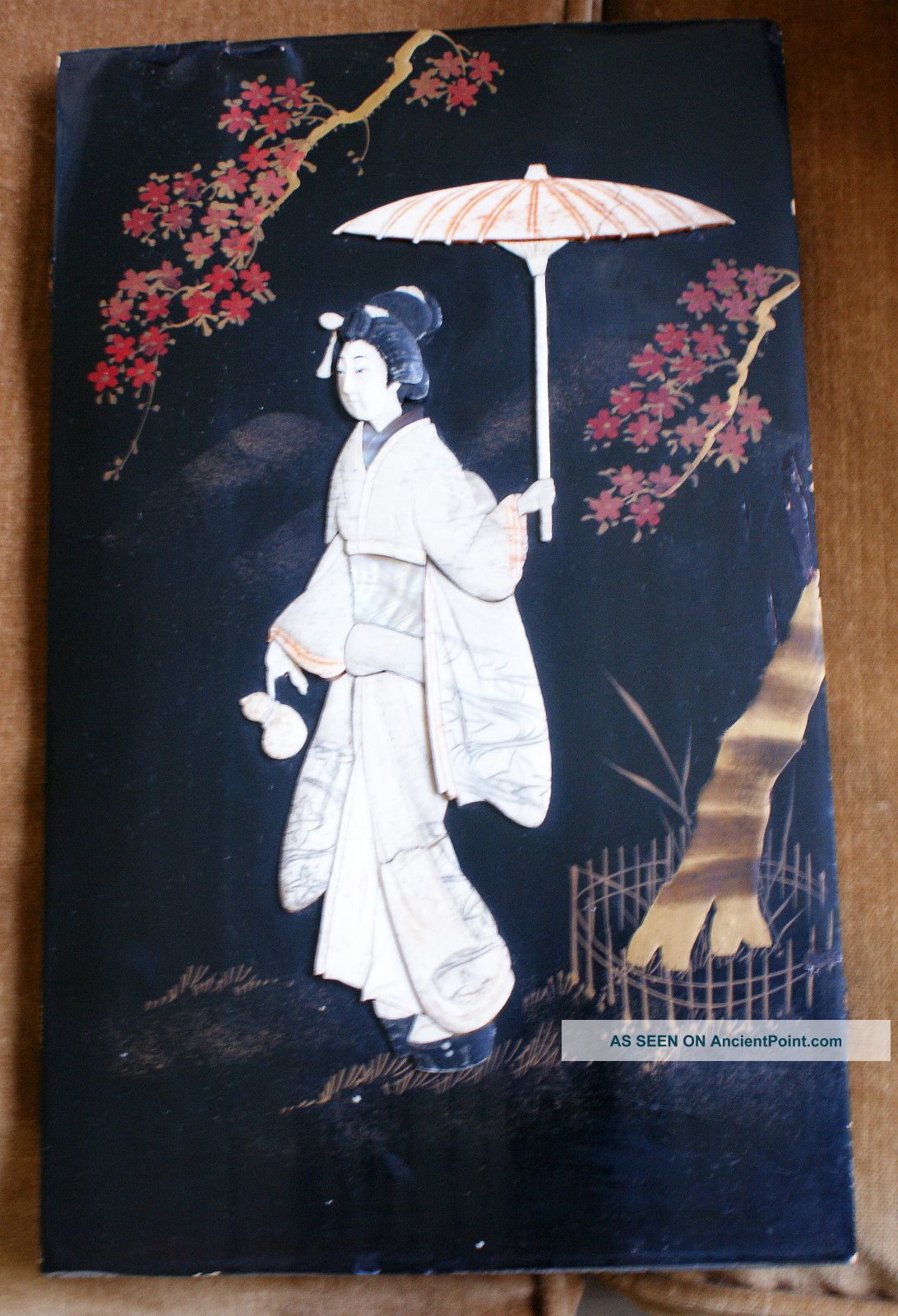 Antique Japanese Door Inlaid With Bone & Mother Of Pearl Other photo