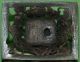 Stately Chinese Antique Iron Cover; Dog Sits Atop Finely Crafted Grape Display Other photo 2