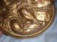 19th Century French Bronze Round Plaque Of Two Young Girls Metalware photo 5