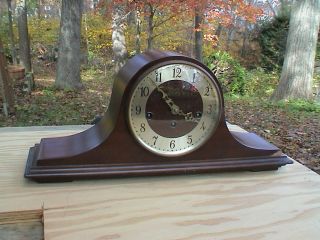Vintage Mantel Clock,  Welby Two 121 Jewels Westminister Chimes,  Germany,  3 Windup photo