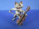Signed Bergman Cold Painted Austrian Bronze 8 Member Cat Band Orchestra Nr Metalware photo 6