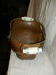 Vintage Coal Scuttle Bucket,  Delft Handles,  Lion Head Hinges Metalware photo 1