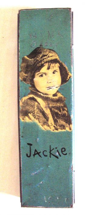 Antique Tin Child ' S Primary School Tin Box - Jackie Coogan (1920 ' S) photo