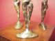 Vintage Abstract Sculpture Candle Holder Dali Mid Century Modern Bronze Art Deco Metalware photo 9
