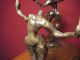Vintage Abstract Sculpture Candle Holder Dali Mid Century Modern Bronze Art Deco Metalware photo 1