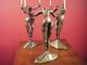 Vintage Abstract Sculpture Candle Holder Dali Mid Century Modern Bronze Art Deco Metalware photo 2
