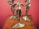 Vintage Abstract Sculpture Candle Holder Dali Mid Century Modern Bronze Art Deco Metalware photo 4