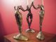Vintage Abstract Sculpture Candle Holder Dali Mid Century Modern Bronze Art Deco Metalware photo 6